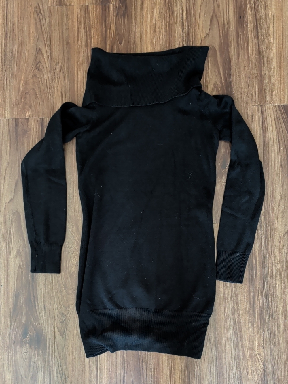 French Connection Black Cowl Neck Sweater Dress